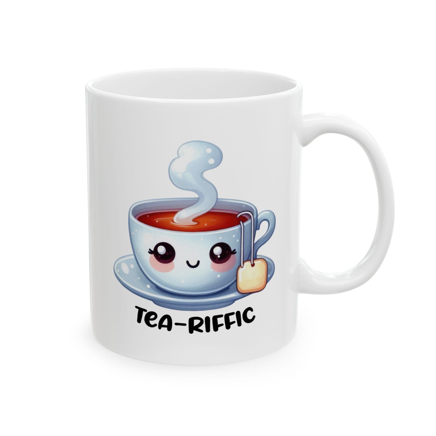 #247 Teariffic - Kawaii Motivation & Positivity Mug, Cute & Uplifting Gift | 11oz & 15oz Coffee Cup