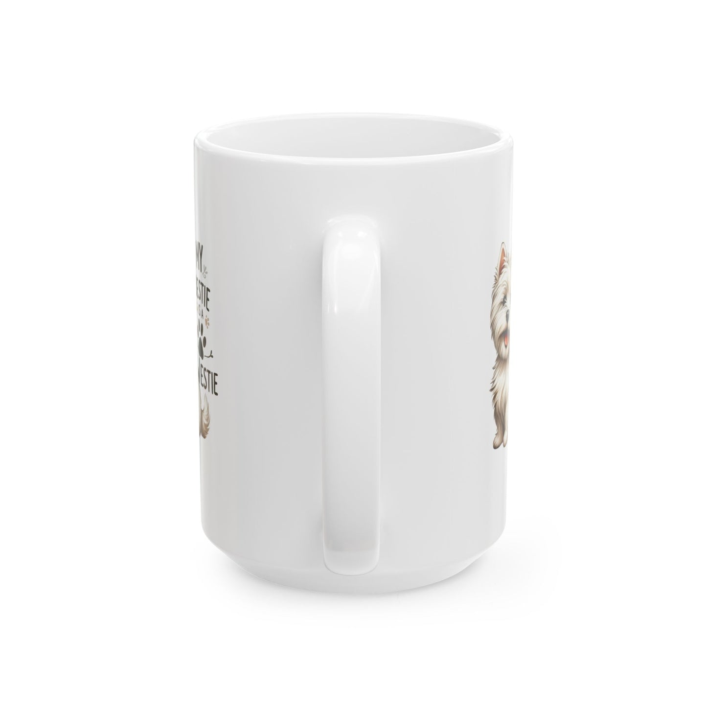 #40 My bestie is a westie - Funny Dog Lover Mug for Everyday Use | 11oz & 15oz Coffee Cup