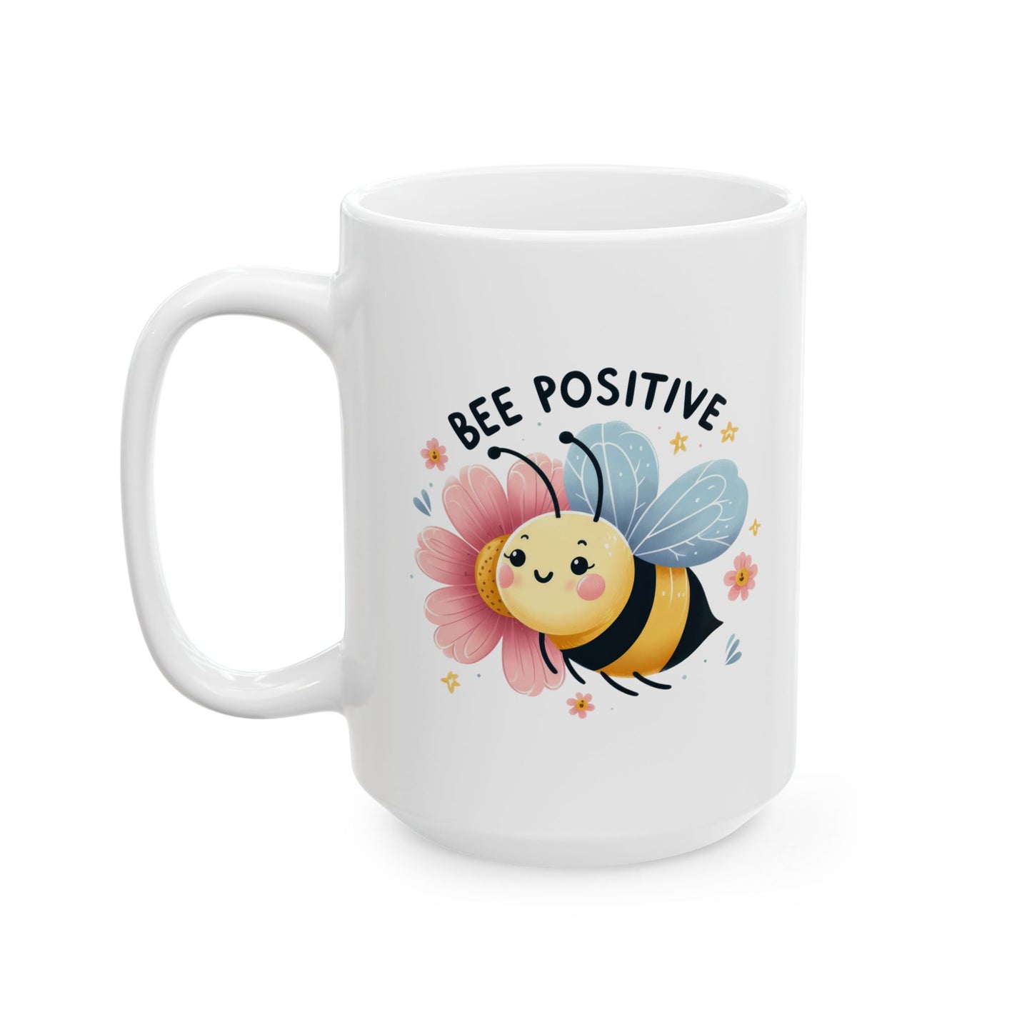 #231 Bee Positive - Kawaii Motivation & Positivity Mug, Cute & Uplifting Gift | 11oz & 15oz Coffee Cup