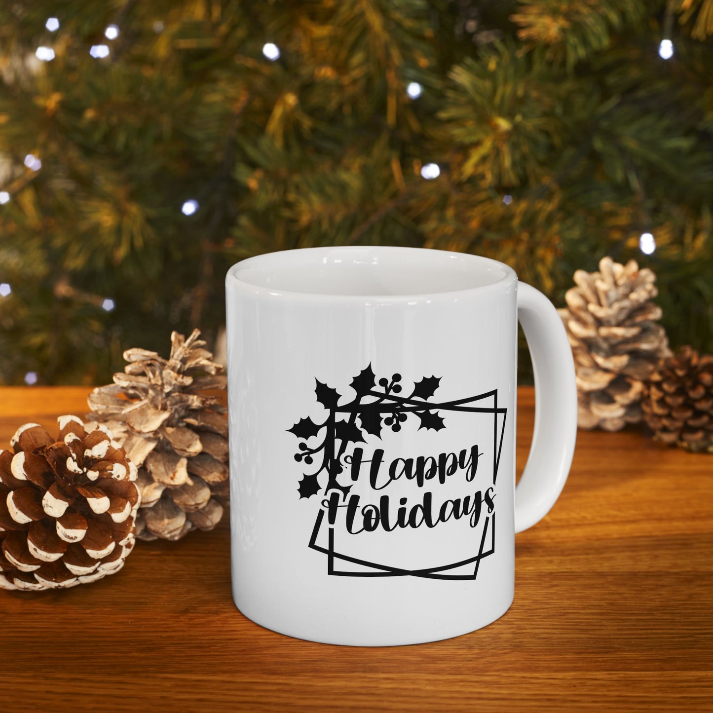 #175 Happy Holidays - Funny Holiday & Festive Christmas Mug, Perfect Gift | 11oz & 15oz Coffee Cup