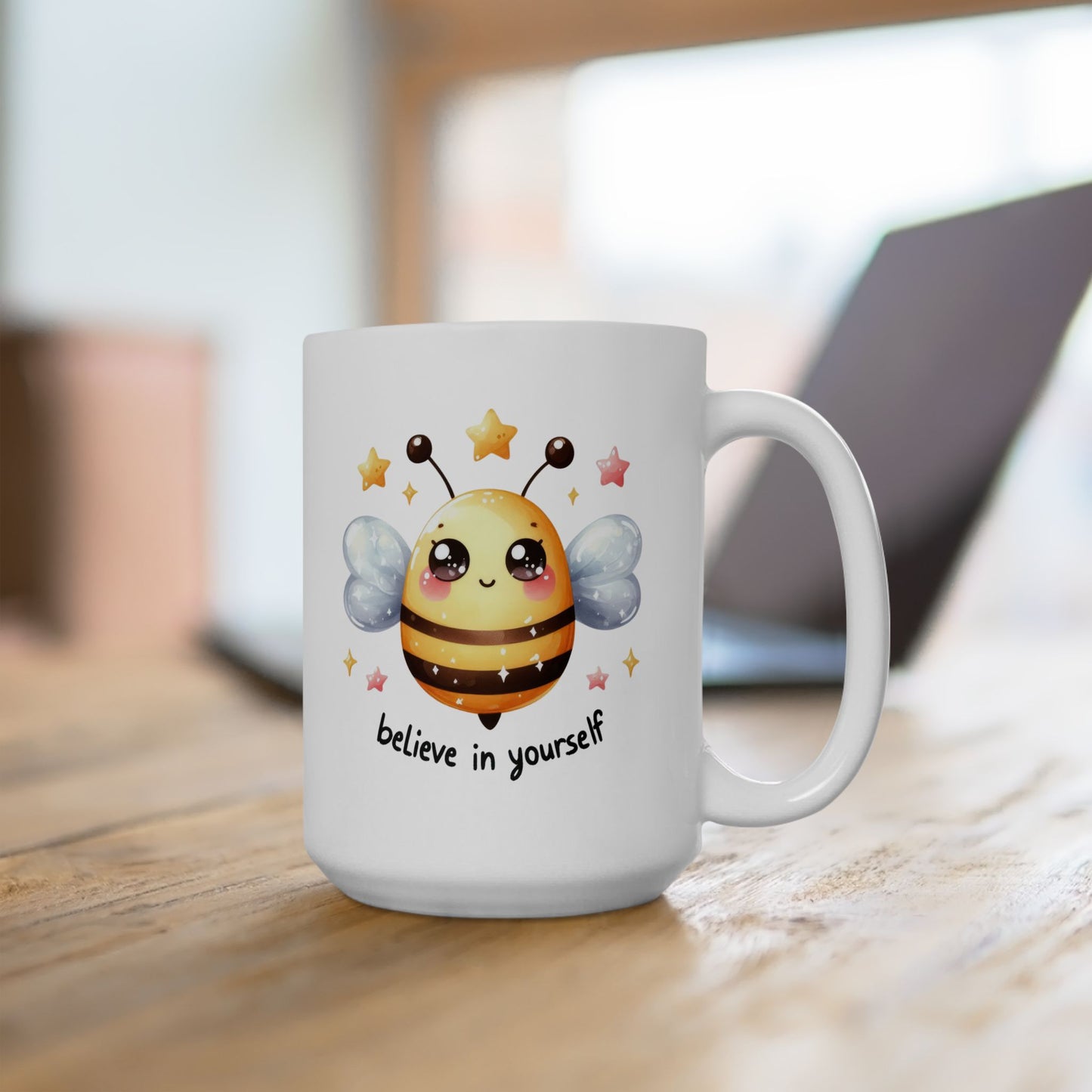 #233 Believe in yourself - Kawaii Motivation & Positivity Mug, Cute & Uplifting Gift | 11oz & 15oz Coffee Cup