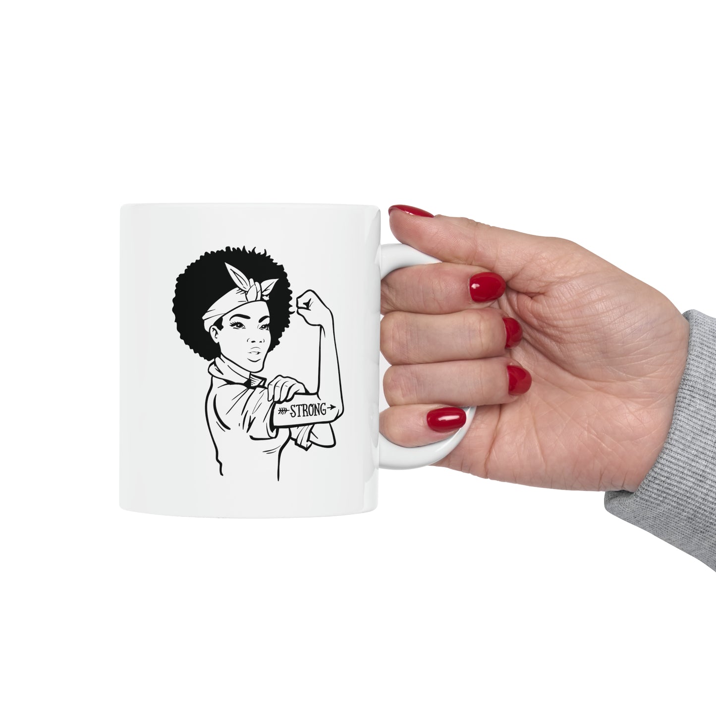 Rosie - Strong - afro woman, 11oz