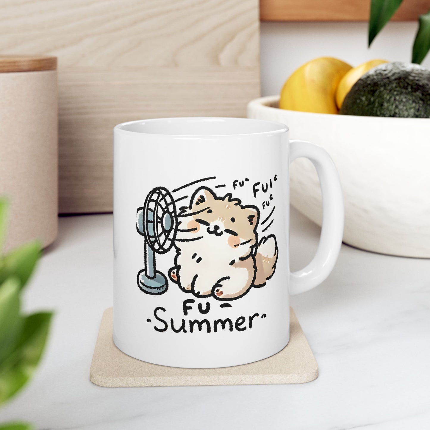 #33 Fu fu fu summer - Funny Cat Lover Mug for Everyday Use | 11oz & 15oz Coffee Cup