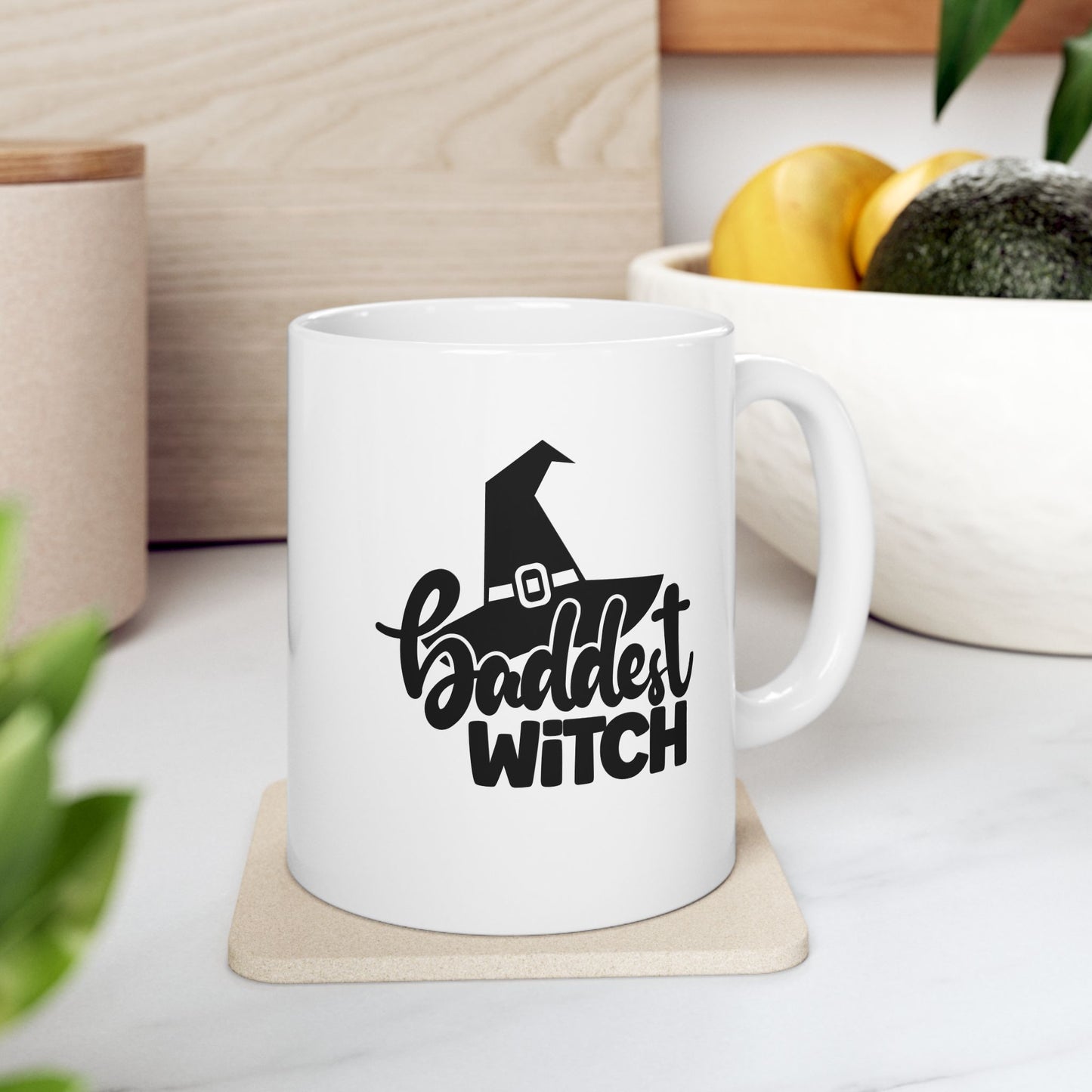 #110 Baddest witch – Spooky & Funny Halloween Mug | 11oz & 15oz Coffee Cup
