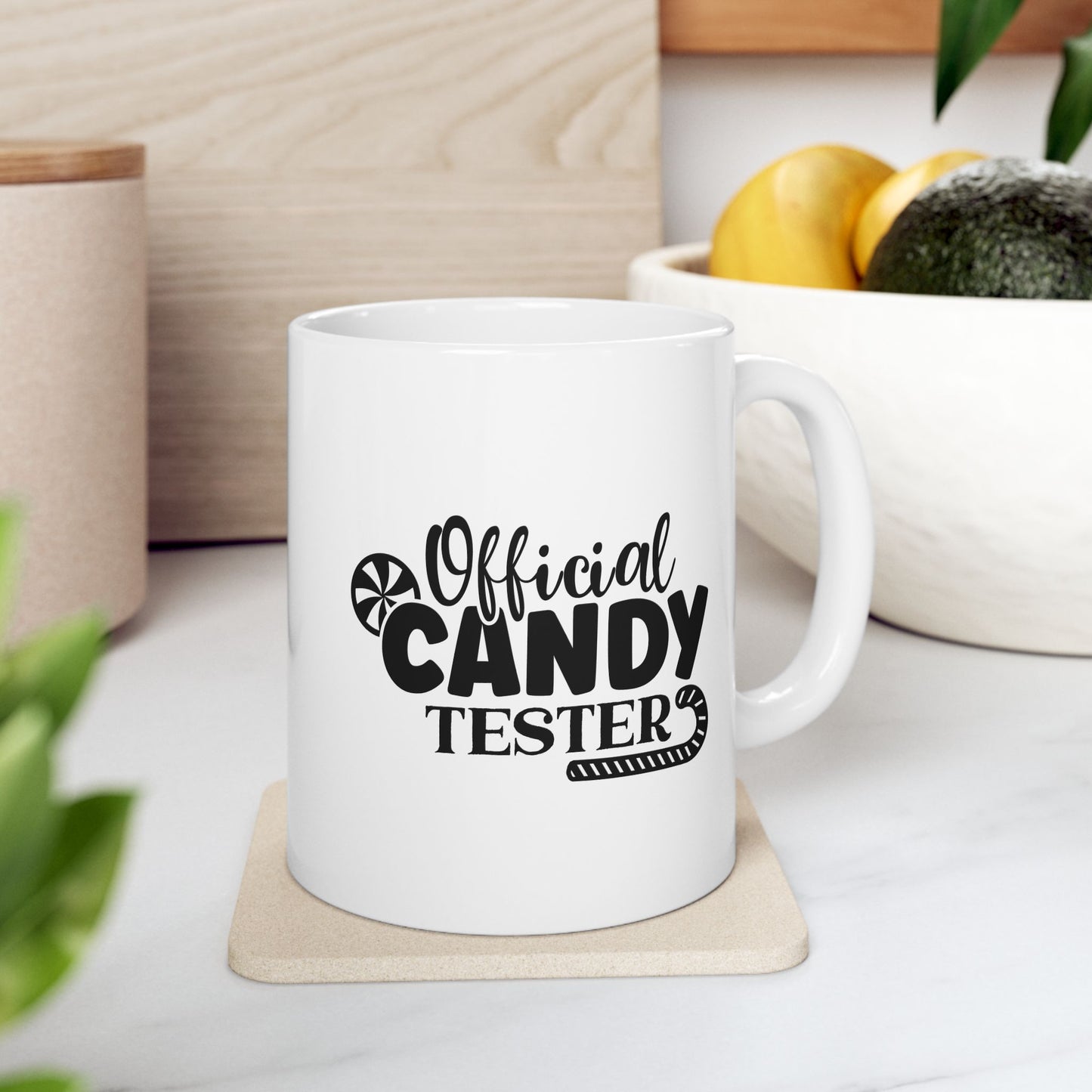 #142 Official candy tester – Spooky & Funny Halloween Mug | 11oz & 15oz Coffee Cup
