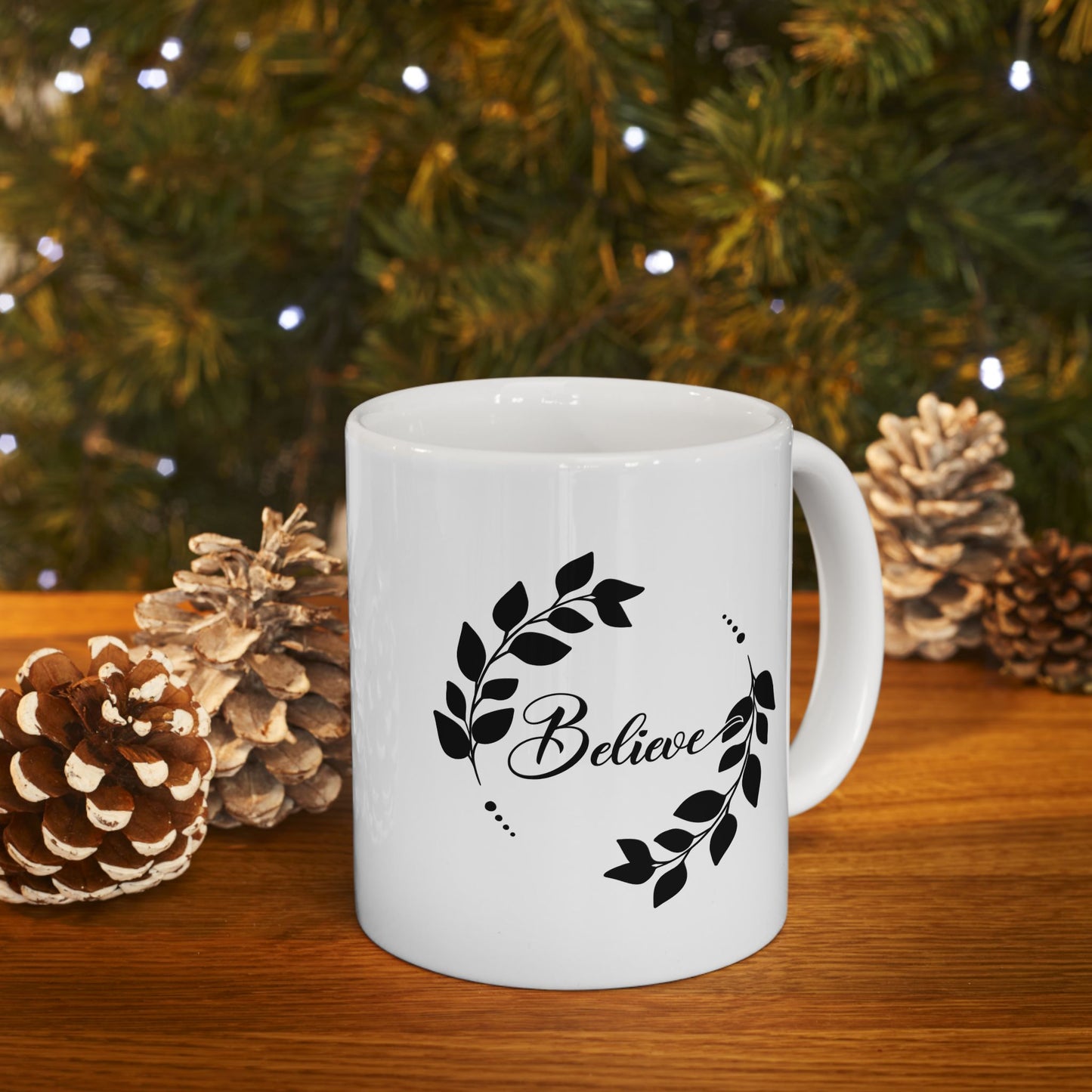 #154 Believe - Funny Holiday & Festive Christmas Mug, Perfect Gift | 11oz & 15oz Coffee Cup