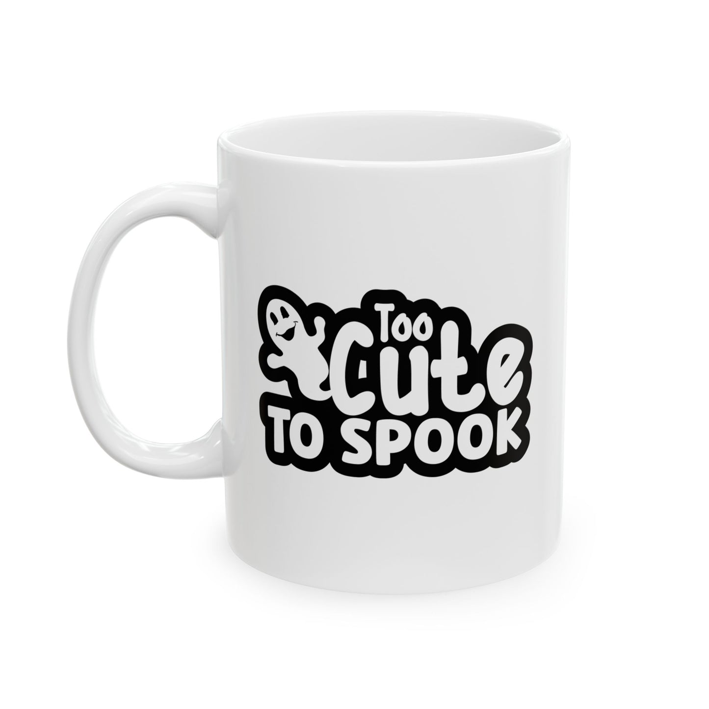 #146 Too cute to spook – Spooky & Funny Halloween Mug | 11oz & 15oz Coffee Cup