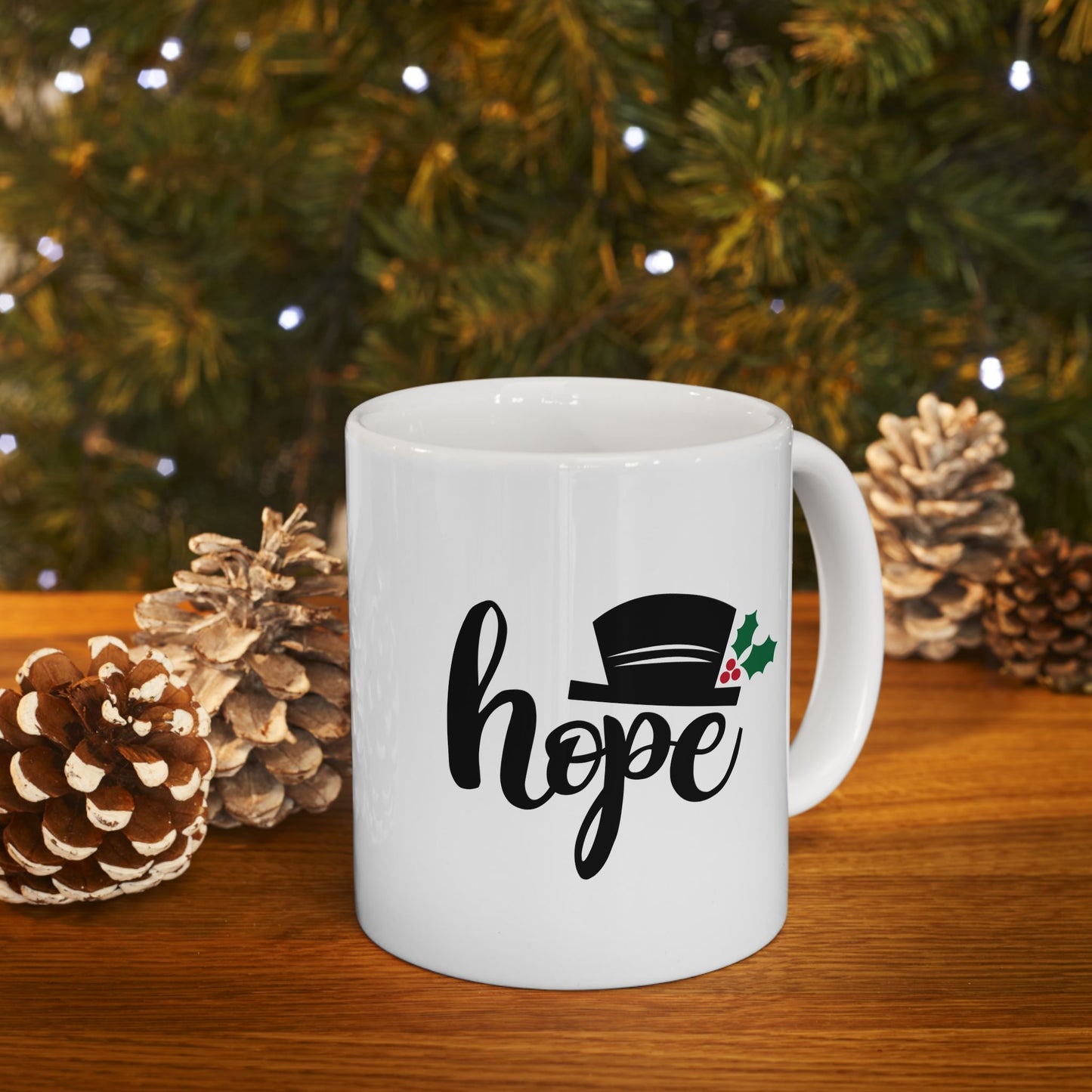 #181 Hope - Funny Holiday & Festive Christmas Mug, Perfect Gift | 11oz & 15oz Coffee Cup