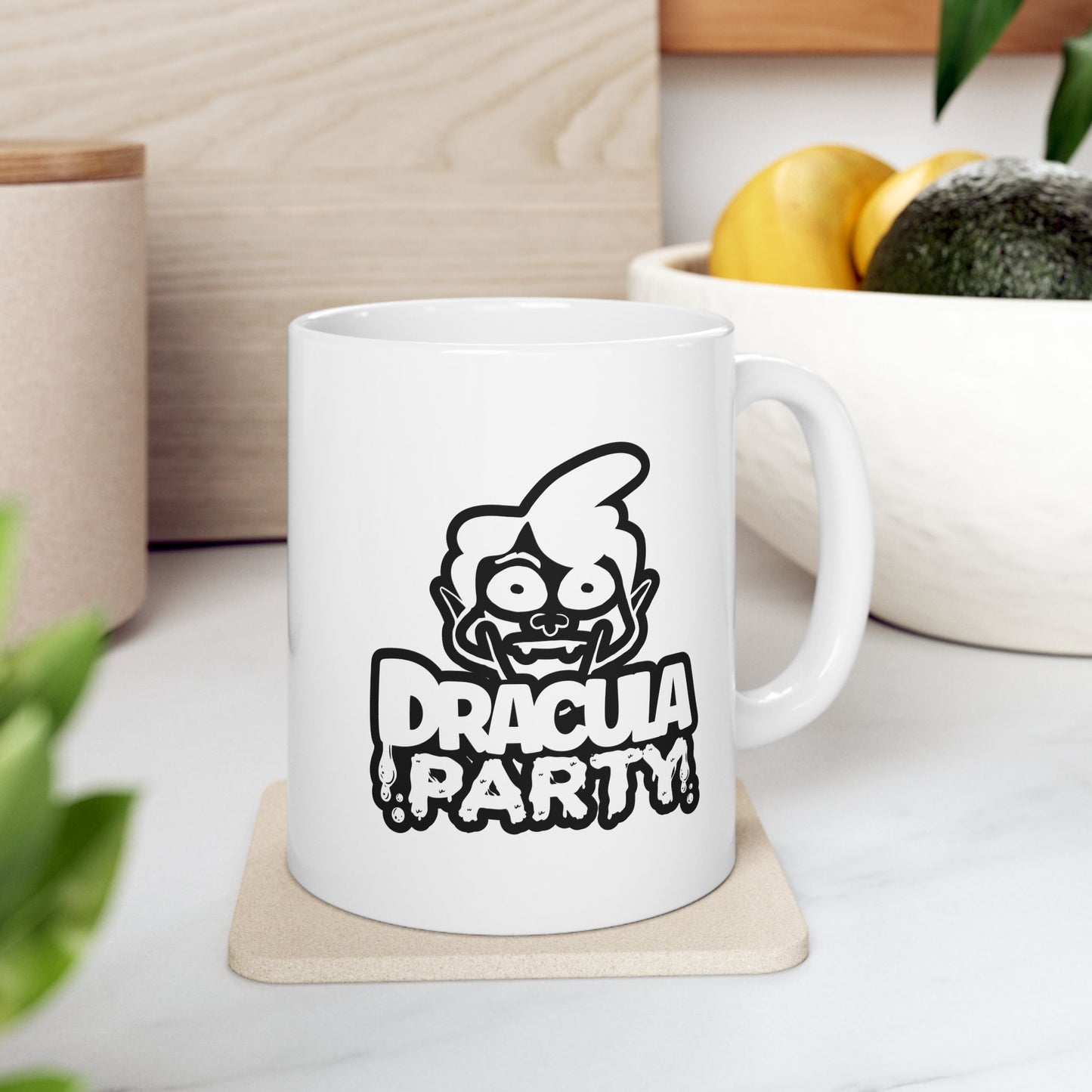 #116 Dracula party – Spooky & Funny Halloween Mug | 11oz & 15oz Coffee Cup