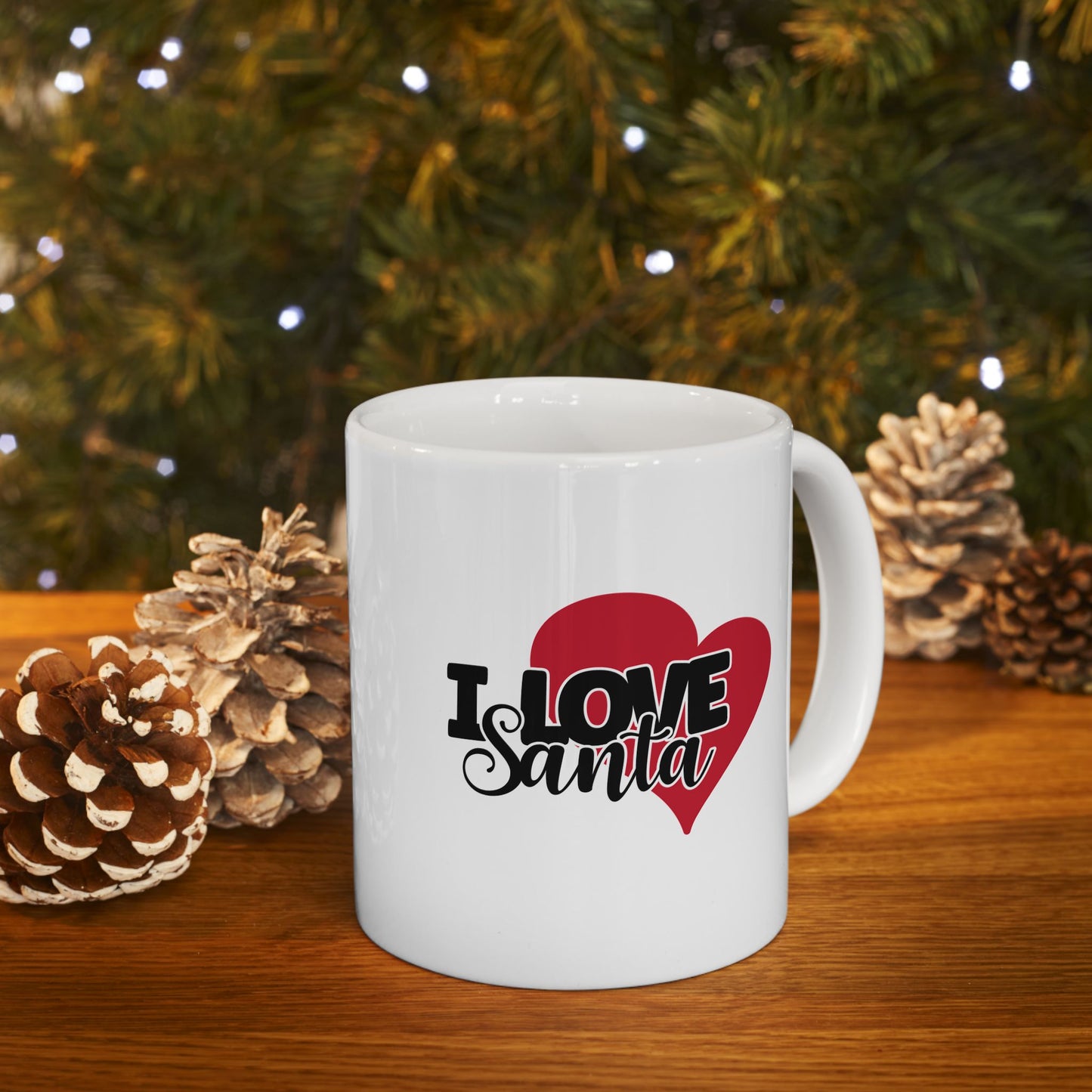 #182 I love Santa - Funny Holiday & Festive Christmas Mug, Perfect Gift | 11oz & 15oz Coffee Cup