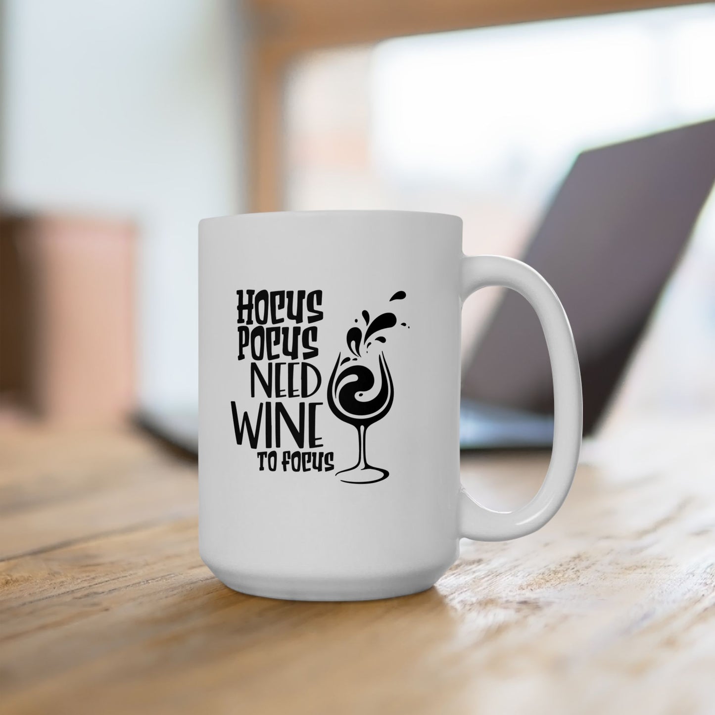 #128 Hocus Pocus Need Wine To Focus – Spooky & Funny Halloween Mug | 11oz & 15oz Coffee Cup
