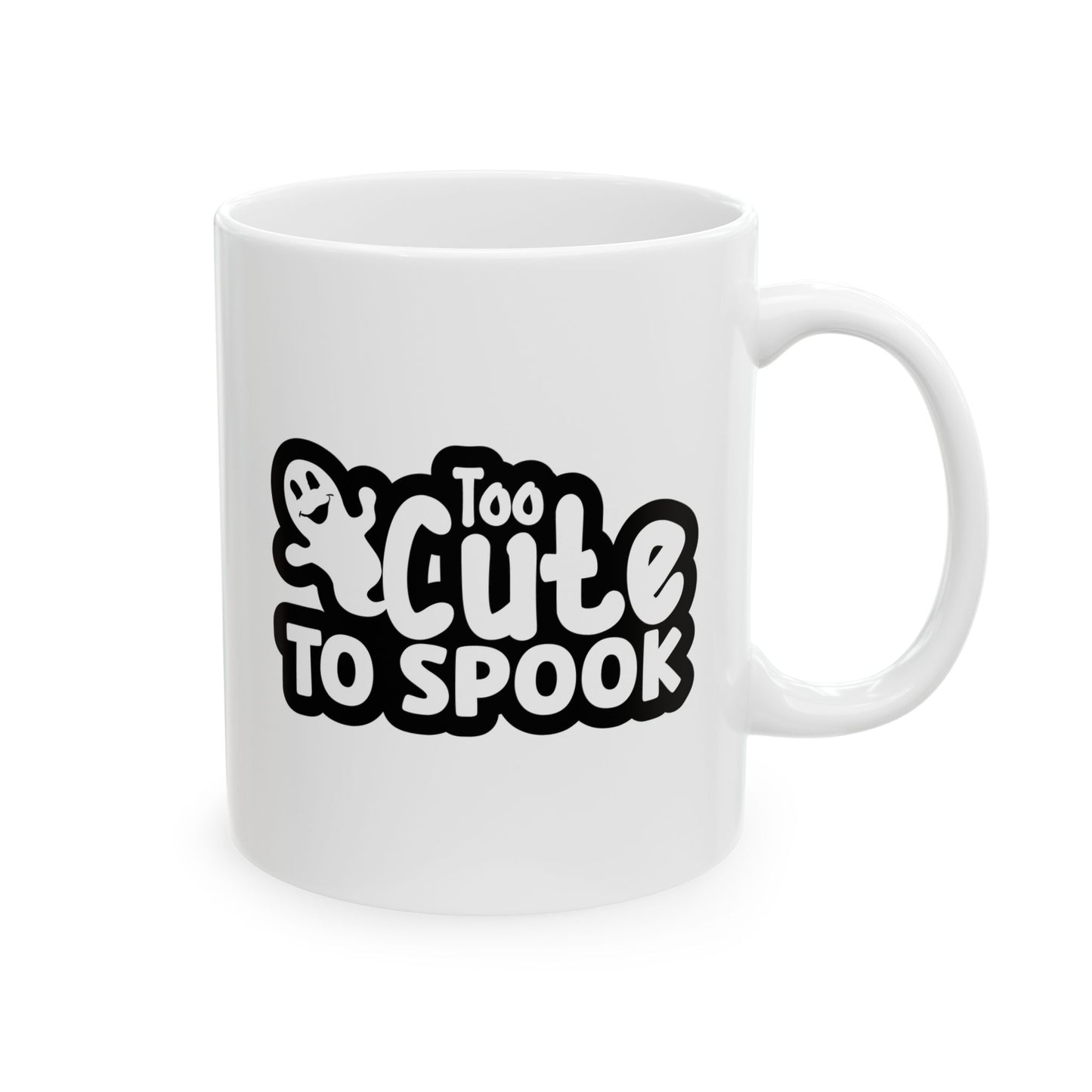 #146 Too cute to spook – Spooky & Funny Halloween Mug | 11oz & 15oz Coffee Cup