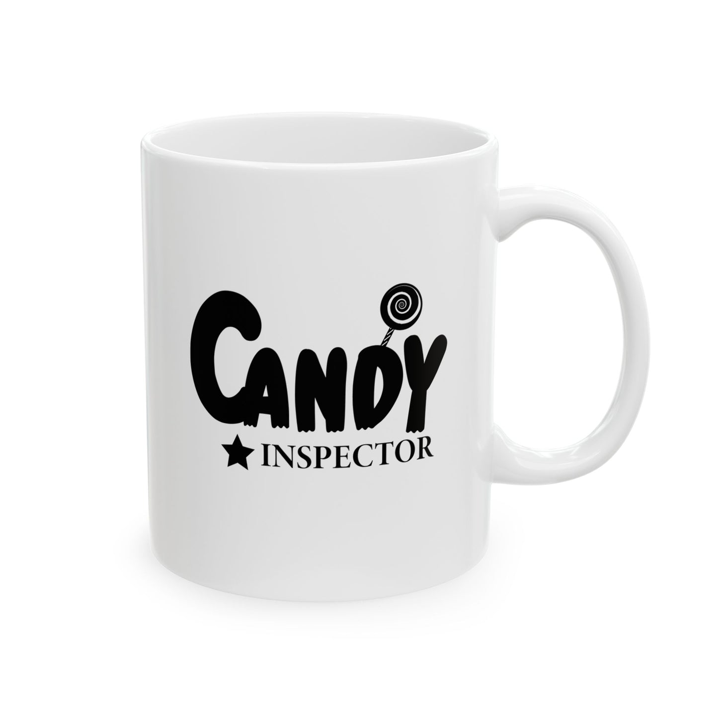 #113 Candy Inspector – Spooky & Funny Halloween Mug | 11oz & 15oz Coffee Cup
