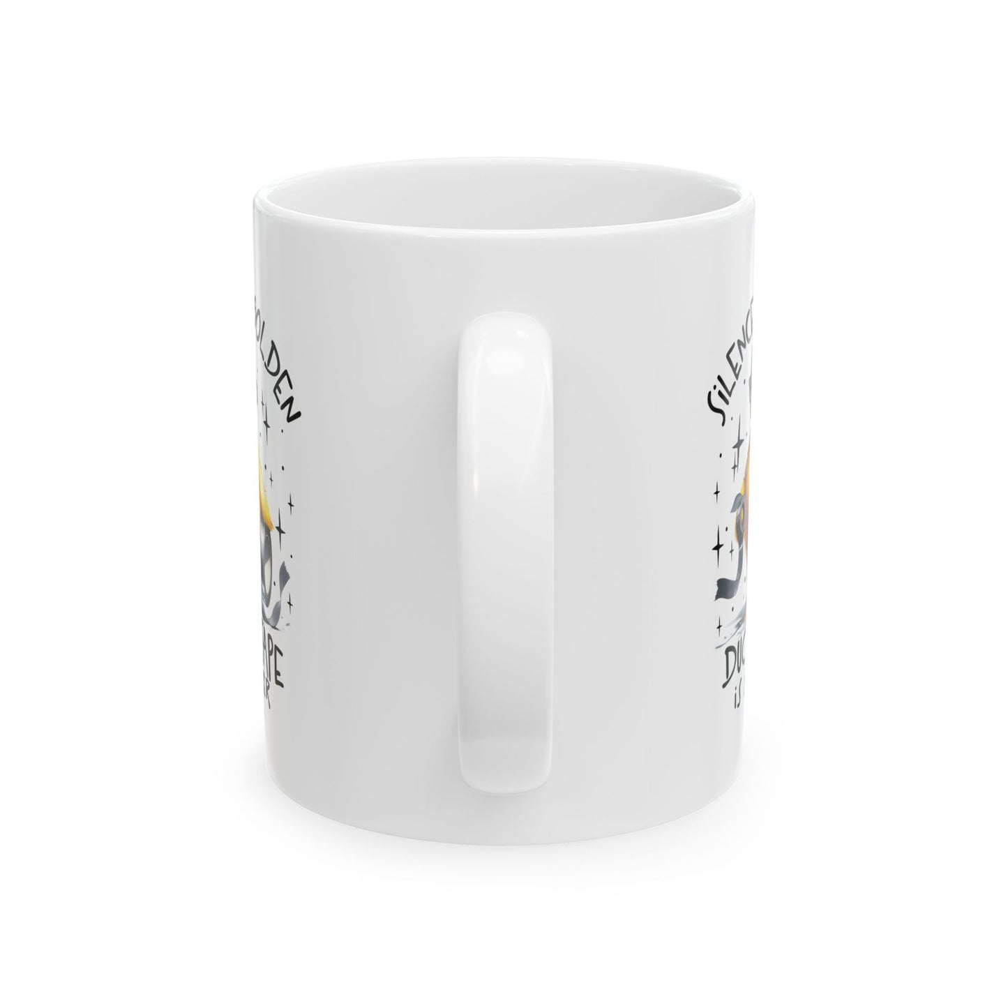 #100 Silence is golden, duct tape is silver - Funny Sarcastic Mug for Everyday Use | 11oz & 15oz Coffee Cup