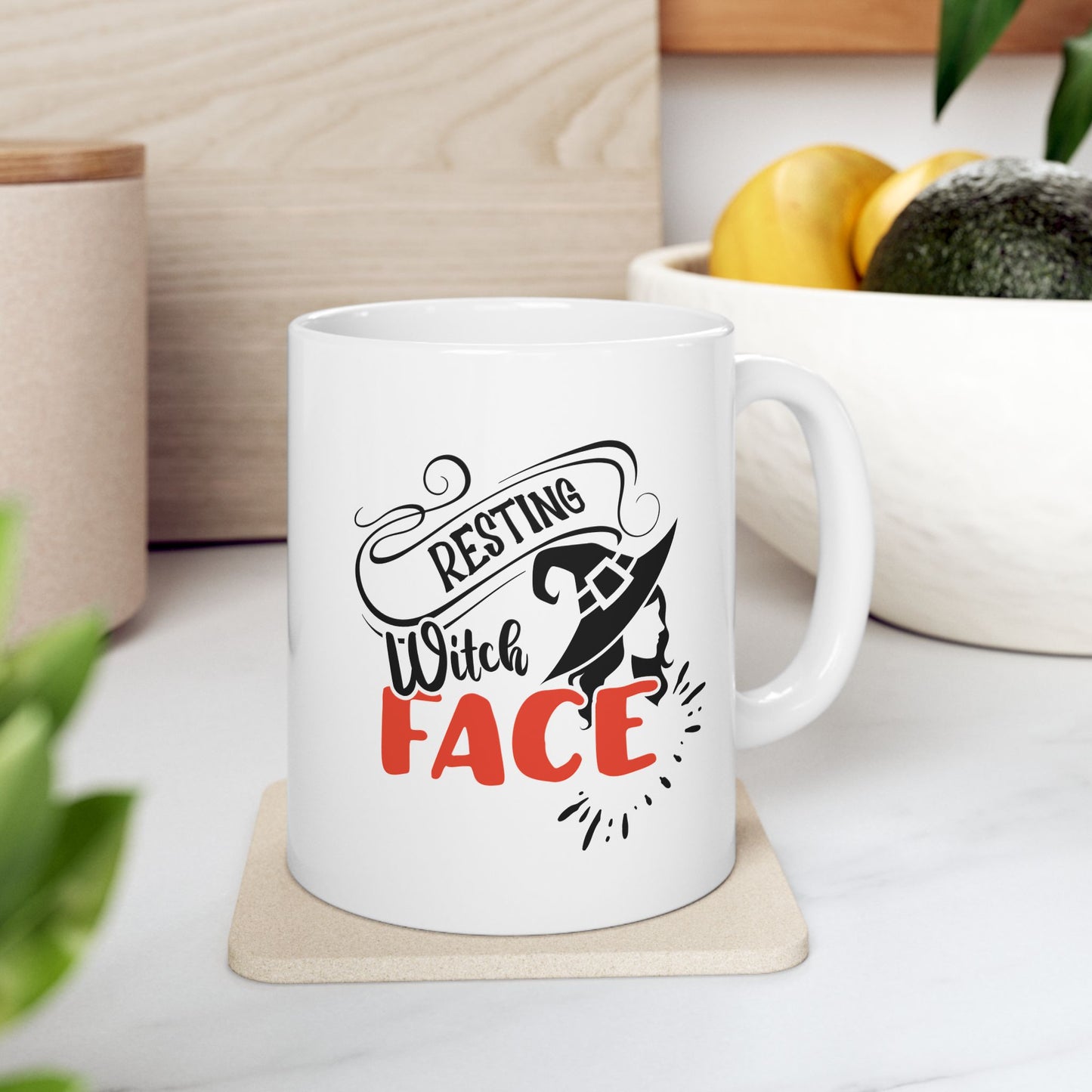 #143 Resting witch face – Spooky & Funny Halloween Mug | 11oz & 15oz Coffee Cup