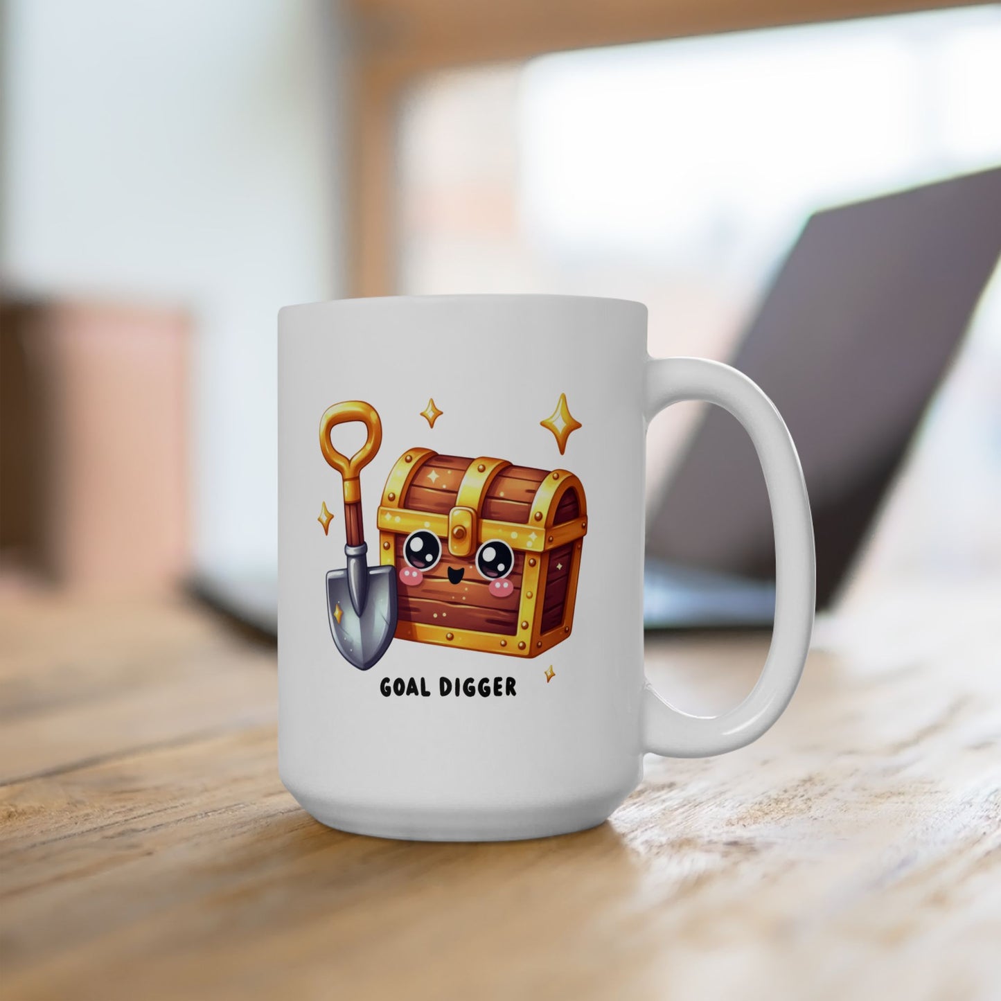 #237 Gold Digger - Kawaii Motivation & Positivity Mug, Cute & Uplifting Gift | 11oz & 15oz Coffee Cup