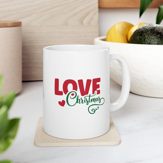 #191 Love Christmas - Funny Holiday & Festive Christmas Mug, Perfect Gift | 11oz & 15oz Coffee Cup