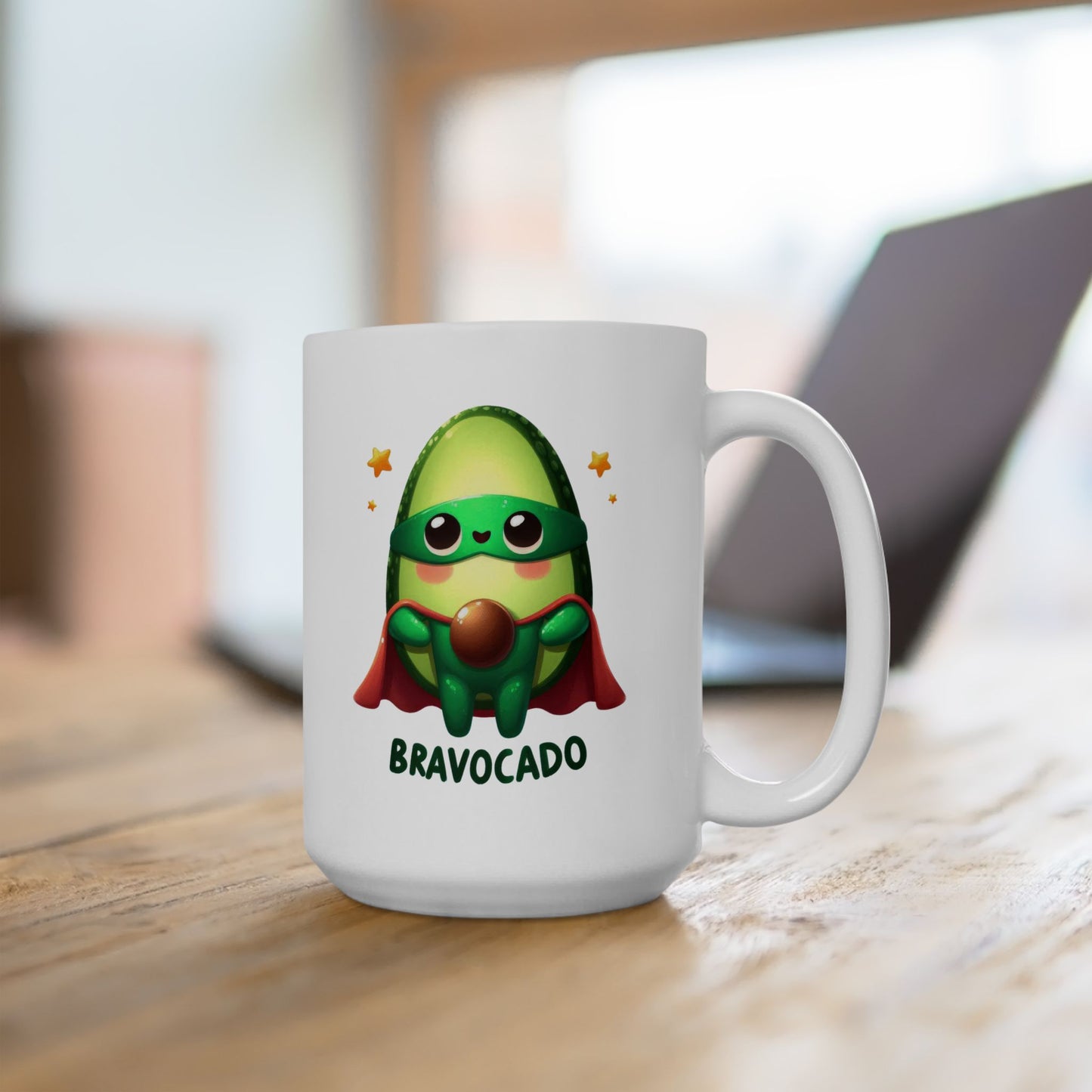 #234 Bravocado - Kawaii Motivation & Positivity Mug, Cute & Uplifting Gift | 11oz & 15oz Coffee Cup