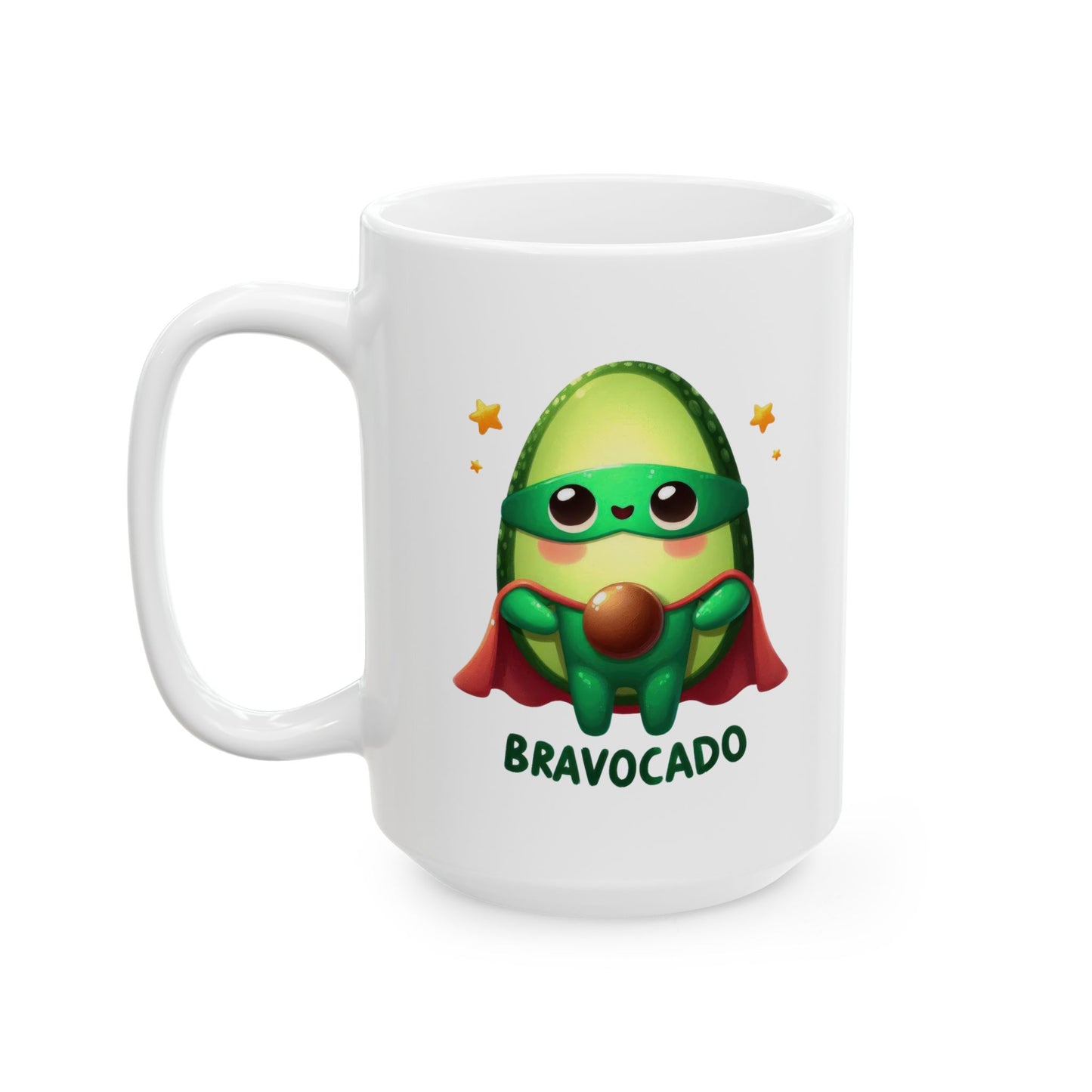 #234 Bravocado - Kawaii Motivation & Positivity Mug, Cute & Uplifting Gift | 11oz & 15oz Coffee Cup