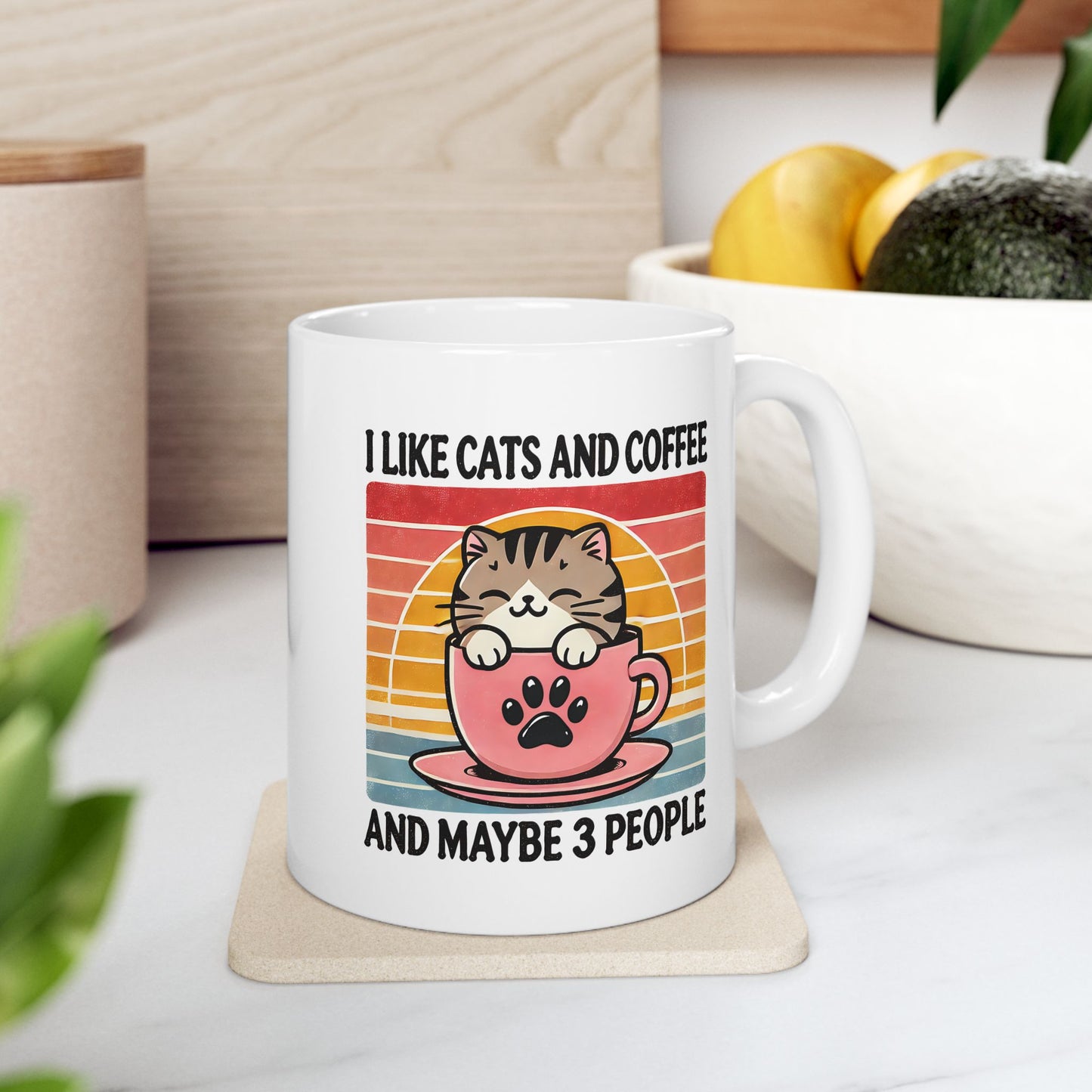 #24 I like cats and coffee - Funny Cat Lover Mug for Everyday Use | 11oz & 15oz Coffee Cup