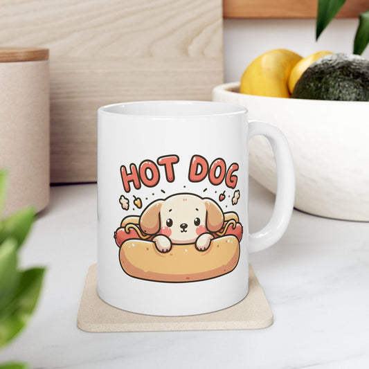 #73 Hot dog - Funny Animals Quotes Mug for Everyday Use | 11oz & 15oz Coffee Cup