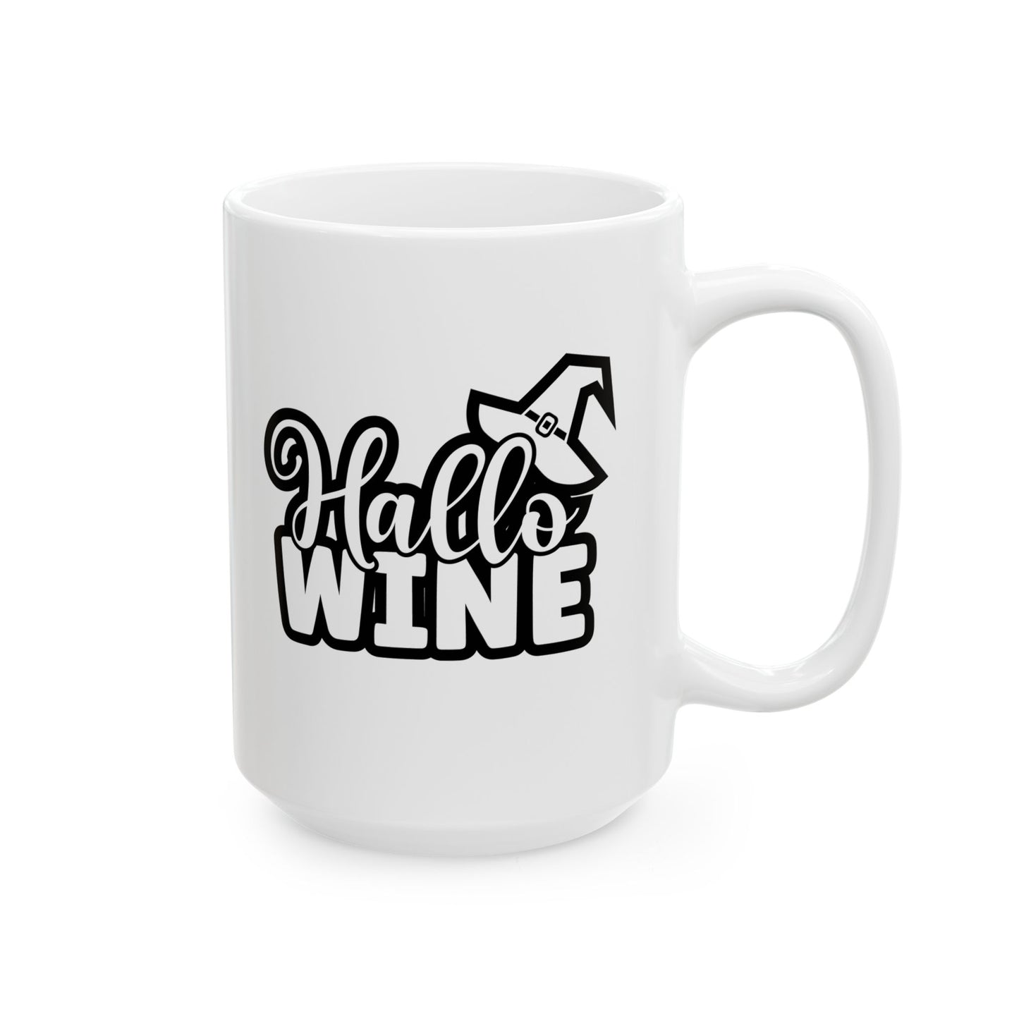 #124 HalloWine – Spooky & Funny Halloween Mug | 11oz & 15oz Coffee Cup