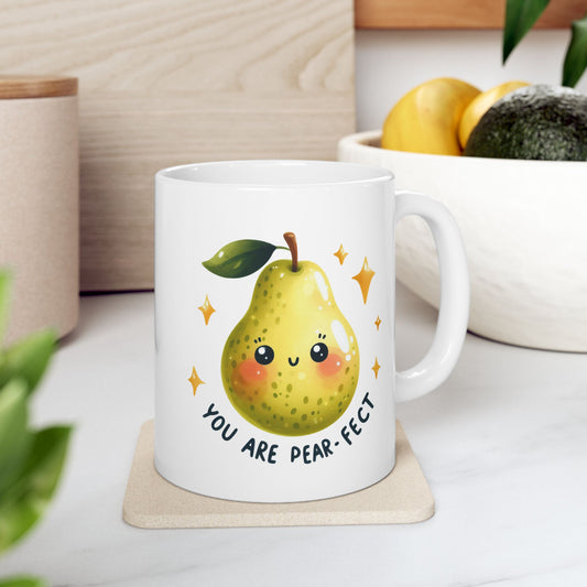 #237 You are pear-fect - Kawaii Motivation & Positivity Mug, Cute & Uplifting Gift | 11oz & 15oz Coffee Cup
