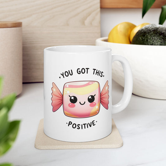 #228 You Got This Positive - Kawaii Motivation & Positivity Mug, Cute & Uplifting Gift | 11oz & 15oz Coffee Cup