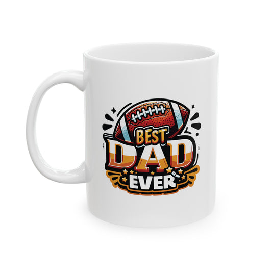 Best dad ever football, 11oz