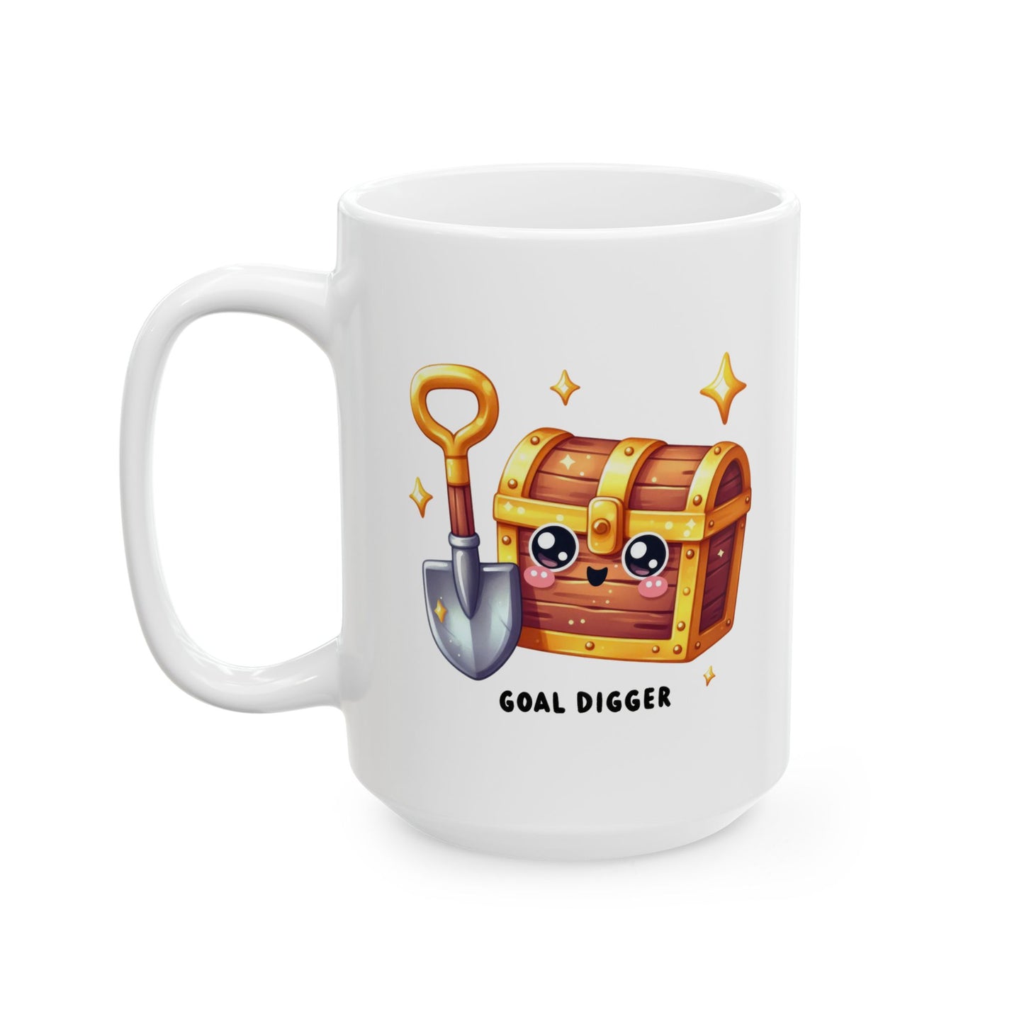 #237 Gold Digger - Kawaii Motivation & Positivity Mug, Cute & Uplifting Gift | 11oz & 15oz Coffee Cup