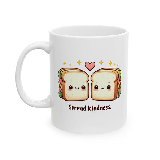 #222 Spread kindness - Kawaii Motivation & Positivity Mug, Cute & Uplifting Gift | 11oz & 15oz Coffee Cup