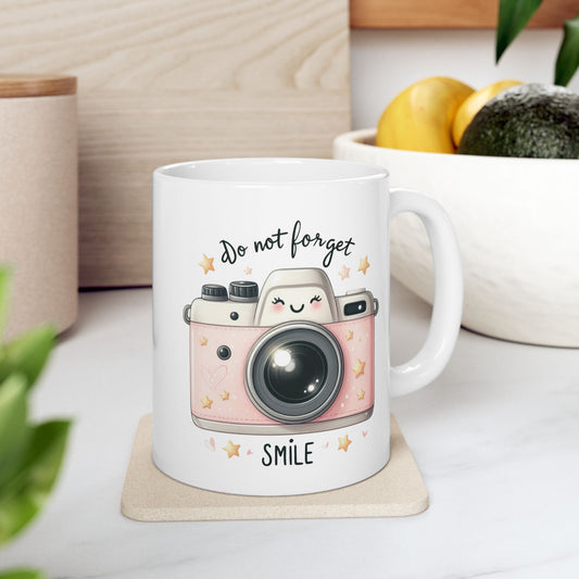 #229 Do Not Forget Smile - Kawaii Motivation & Positivity Mug, Cute & Uplifting Gift | 11oz & 15oz Coffee Cup