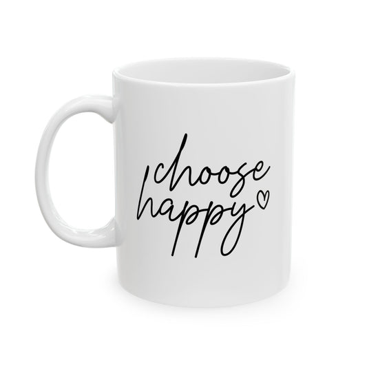#253 Choose happy - Motivation & Positivity Mug, Cute & Uplifting Gift | 11oz & 15oz Coffee Cup