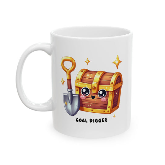 #237 Gold Digger - Kawaii Motivation & Positivity Mug, Cute & Uplifting Gift | 11oz & 15oz Coffee Cup